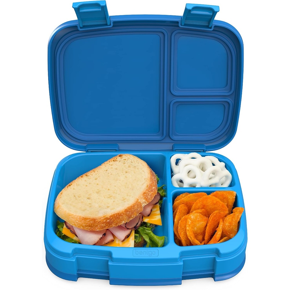 image:imageBentgo Fresh  LeakProof Versatile 4Compartment BentoStyle Lunch Box with Removable Divider PortionControlled Meals for Teens and Adults OnTheGo  BPAFree FoodSafe Materials BlueBlue