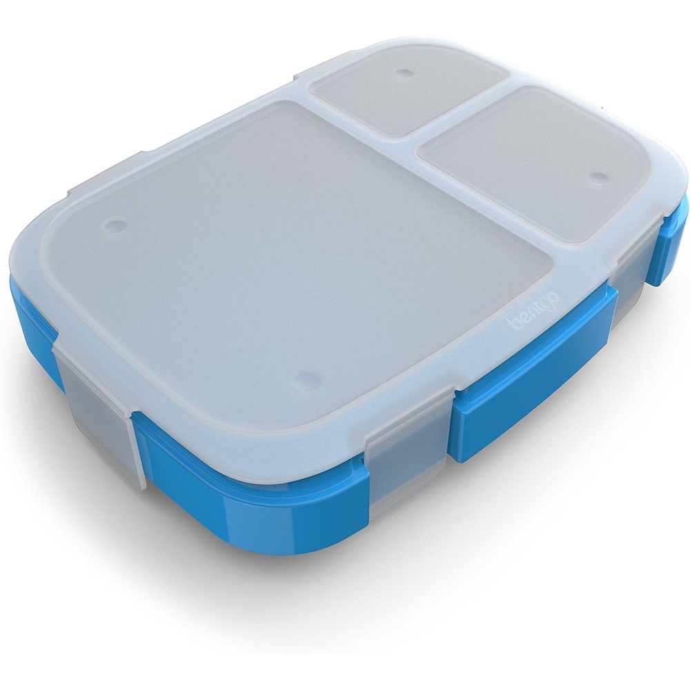image:imageBentgo Fresh Tray Green with Transparent Cover  Reusable BPAFree 4Compartment Meal Prep Container with BuiltIn Portion Control for Healthy AtHome Meals and OntheGo LunchesBlue