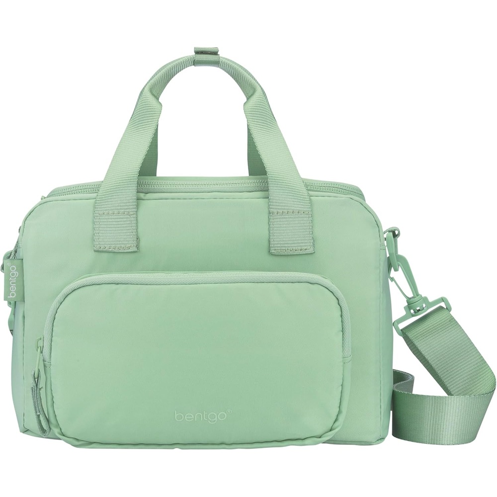 image:imageBentgo Insulated Lunch Bag  ExtraLarge Capacity Adult Lunch Bag with Shoulder Strap and External Storage Compartment Durable Lightweight Ideal for Work School amp Meals On the Go LavenderClay Green