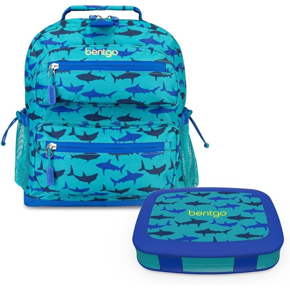 image:imageBentgo Kids 14 Backpack Set With Kids Prints Lunch Box Shark