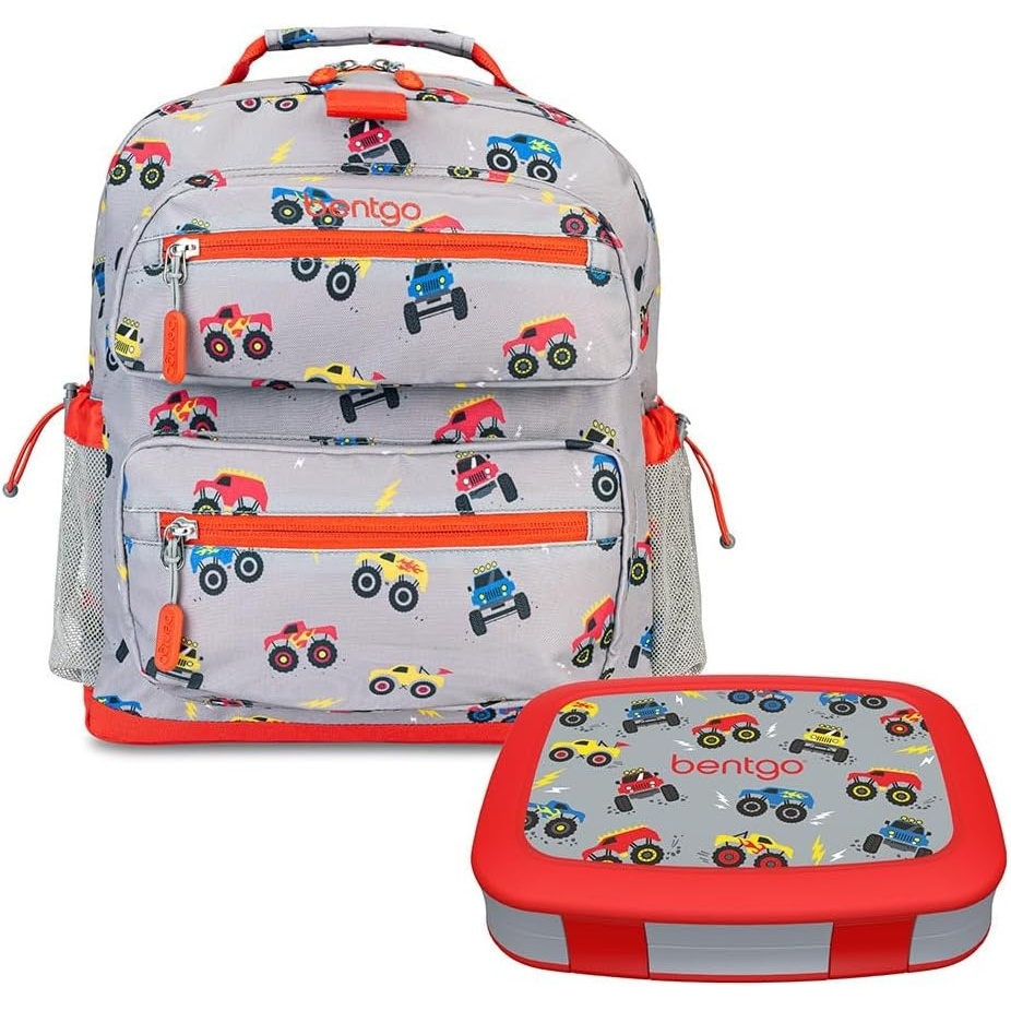 image:imageBentgo Kids 14 Backpack Set With Kids Prints Lunch Box Trucks