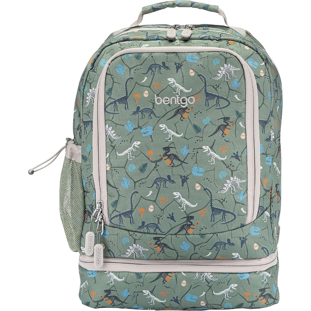 image:imageBentgo Kids 2in1 Backpack amp Insulated Lunch Bag  Durable 16 Backpack amp Lunch Container in Unique Prints for School amp Travel  Water Resistant Padded amp Large Compartments Bug BuddiesDino Fossils