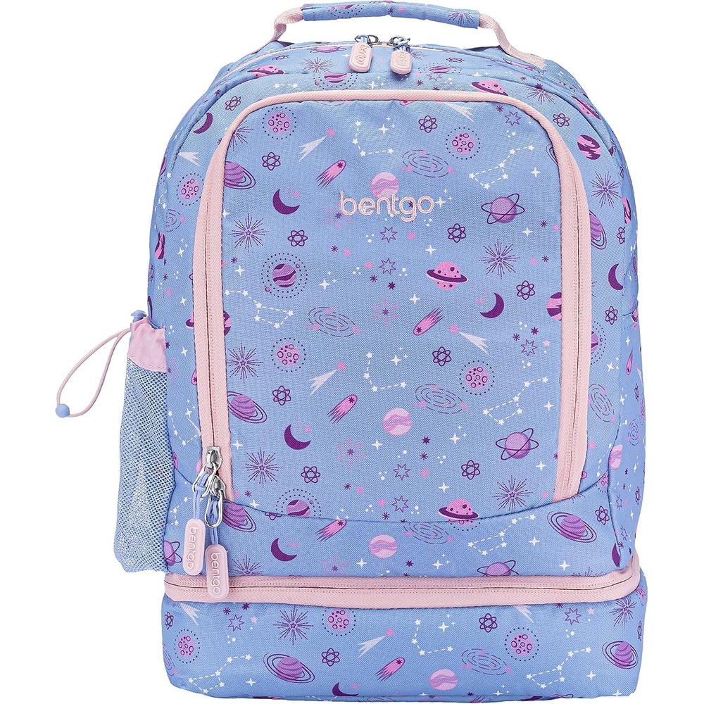 image:imageBentgo Kids 2in1 Backpack amp Insulated Lunch Bag  Glitter Designed 16 Backpack for School amp Travel  Durable Water Resistant Padded amp Large Compartments Glitter Edition  Petal PinkLavender Galaxy