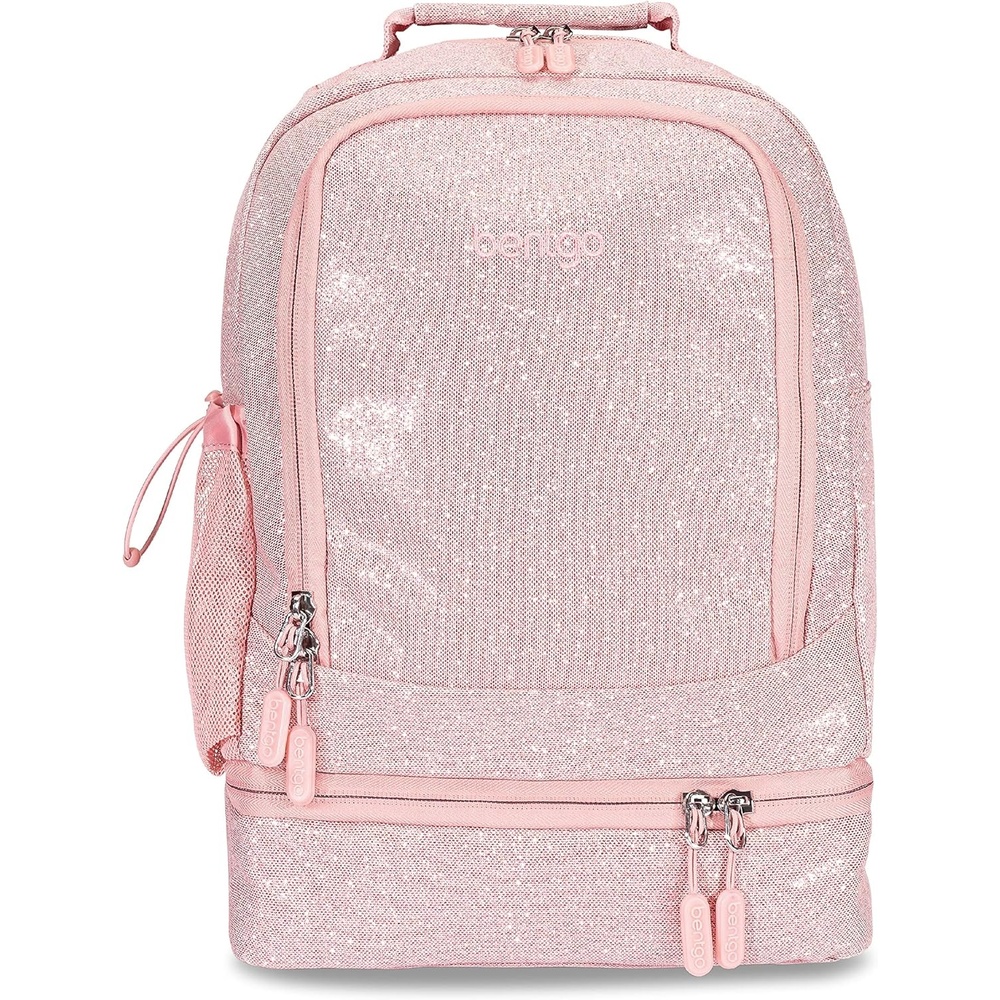 image:imageBentgo Kids 2in1 Backpack amp Insulated Lunch Bag  Glitter Designed 16 Backpack for School amp Travel  Durable Water Resistant Padded amp Large Compartments Glitter Edition  Petal PinkGlitter Edition  Petal Pink