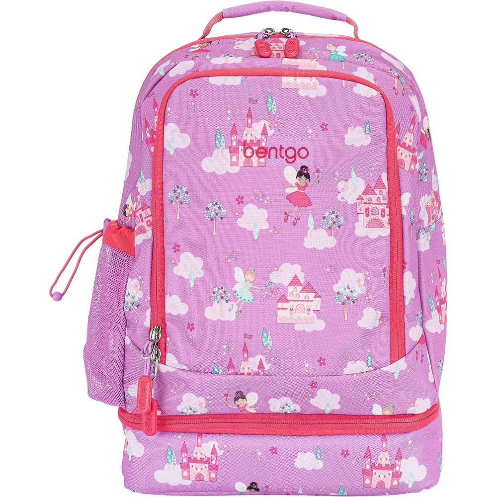 image:imageBentgo Kids 2in1 Backpack amp Insulated Lunch Bag  Glitter Designed 16 Backpack for School amp Travel  Durable Water Resistant Padded amp Large Compartments Glitter Edition  Petal PinkFairies