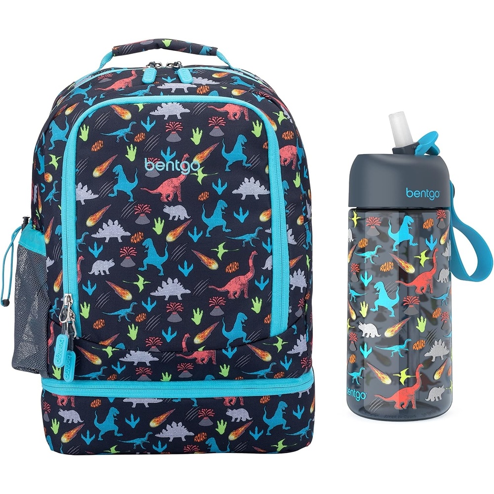 image:imageBentgo Kids 2in1 Backpack amp Insulated Lunch Bag Set Water Bottle  New amp Improved 2023 Dinosaur