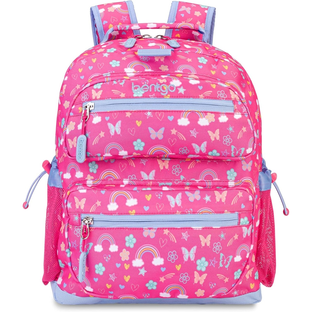 image:imageBentgo Kids Backpack  Lightweight 14 Backpack in Fun Prints for School Travel amp Daycare Ideal for Ages 4 Roomy Interior Durable amp WaterResistant Fabric amp Loop for Lunch Bag DinosaurRainbows
