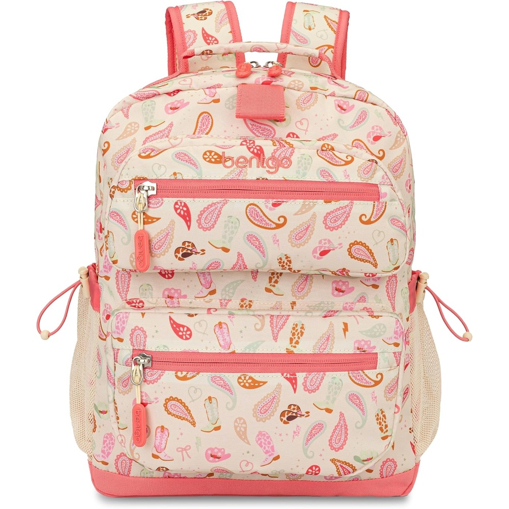 image:imageBentgo Kids Backpack  Lightweight 14 Backpack in Fun Prints for School Travel amp Daycare Ideal for Ages 4 Roomy Interior Durable amp WaterResistant Fabric amp Loop for Lunch Bag DinosaurCowgirl Dreams