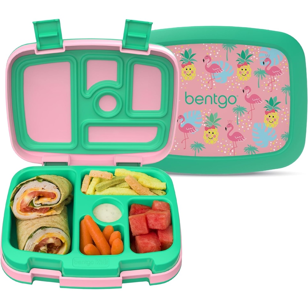 image:imageBentgo Kids Prints LeakProof 5Compartment BentoStyle Kids Lunch Box  Ideal Portion Sizes for Ages 37 Durable DropProof Dishwasher Safe PFAS amp BPAFree Materials NEW Blooming FloralTropical