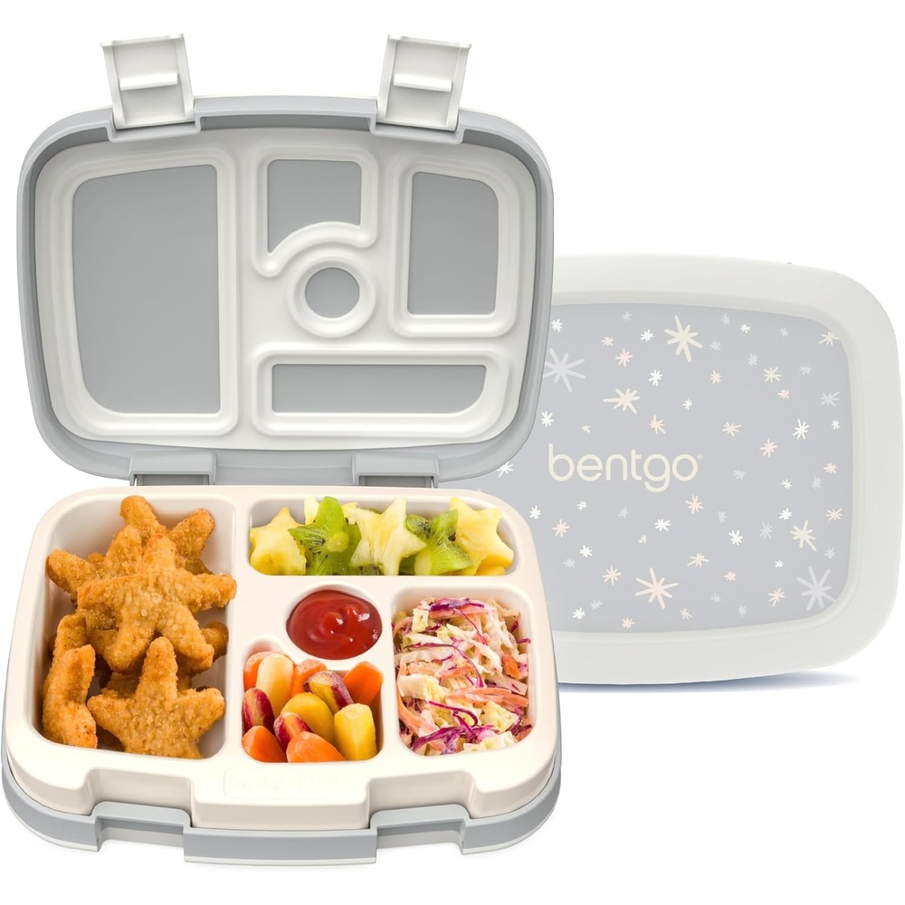 image:imageBentgo Kids Prints LeakProof 5Compartment BentoStyle Kids Lunch Box  Ideal Portion Sizes for Ages 37 Durable DropProof Dishwasher Safe amp PFAS amp BPAFree Materials SportsStarry Sprinkle