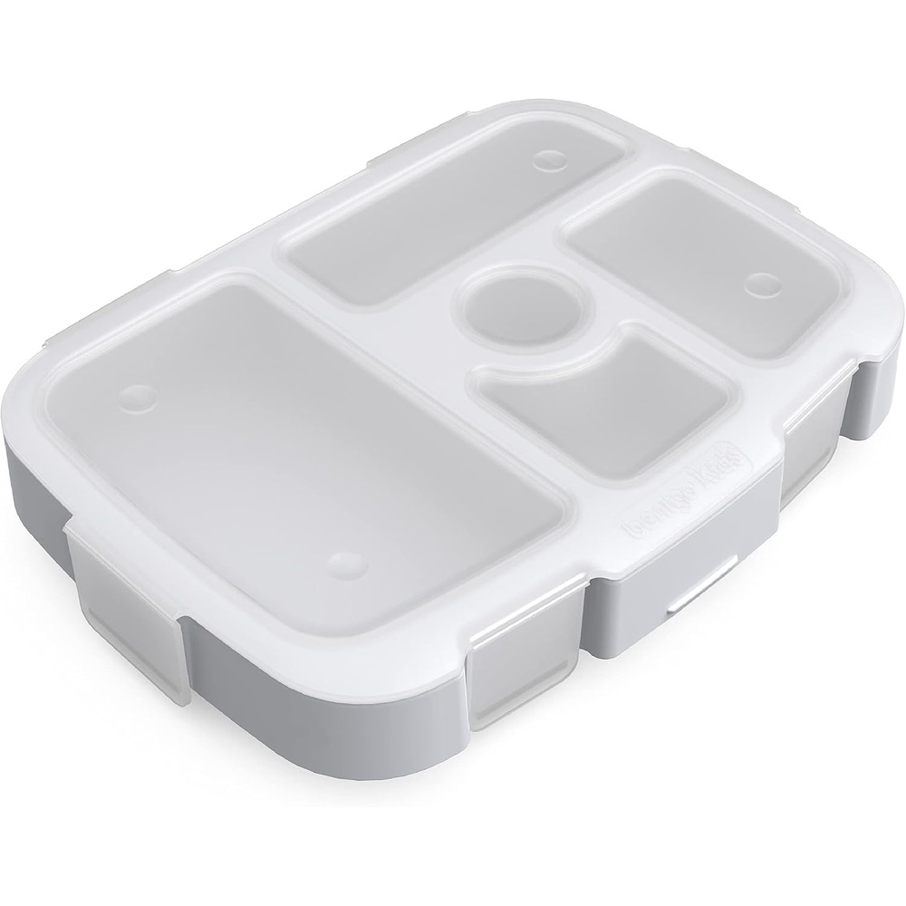 image:imageBentgo Kids Prints Tray with Transparent Cover  Reusable BPAFree 5Compartment Meal Prep Container with BuiltIn Portion Control for Healthy Meals At Home amp On the Go Carousel UnicornsBug Buddies