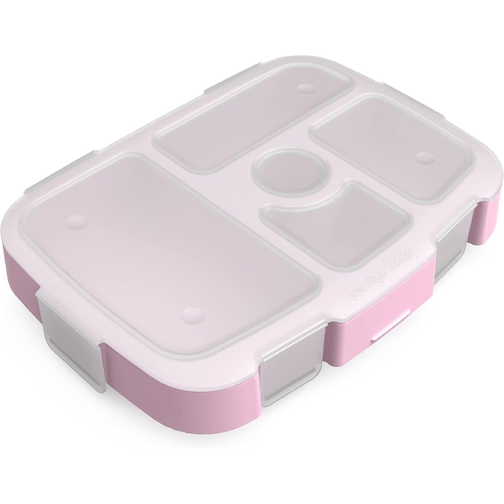 image:imageBentgo Kids Prints Tray with Transparent Cover  Reusable BPAFree 5Compartment Meal Prep Container with BuiltIn Portion Control for Healthy Meals At Home amp On the Go Carousel UnicornsLavender Galaxy