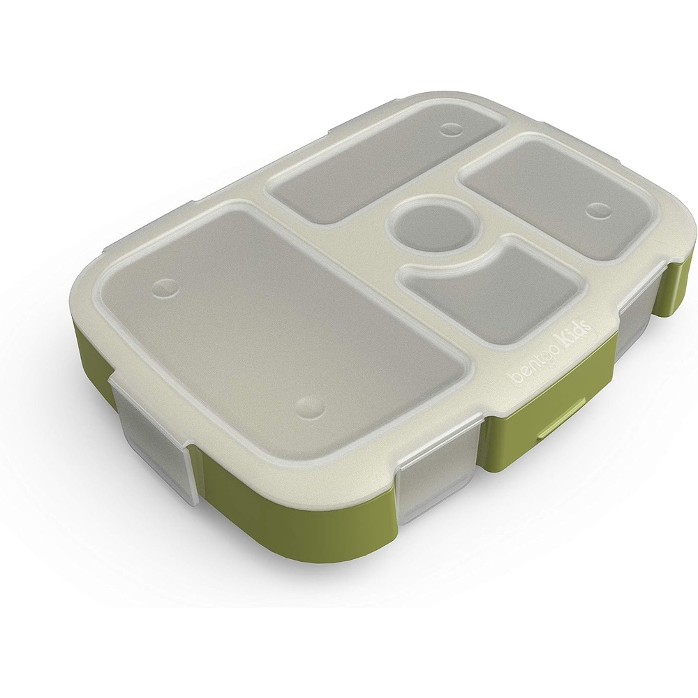 image:imageBentgo Kids Prints Tray with Transparent Cover  Reusable BPAFree 5Compartment Meal Prep Container with BuiltIn Portion Control for Healthy Meals At Home amp On the Go Camouflage