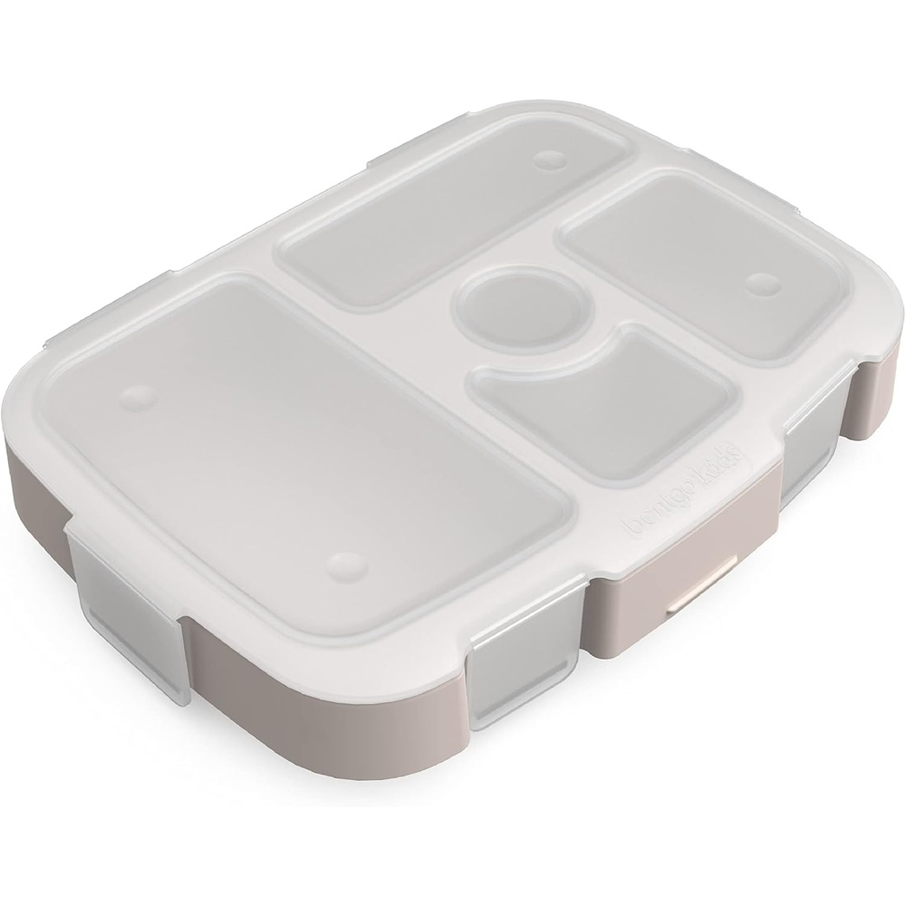image:imageBentgo Kids Prints Tray with Transparent Cover  Reusable BPAFree 5Compartment Meal Prep Container with BuiltIn Portion Control for Healthy Meals At Home amp On the Go Carousel UnicornsDino Fossils