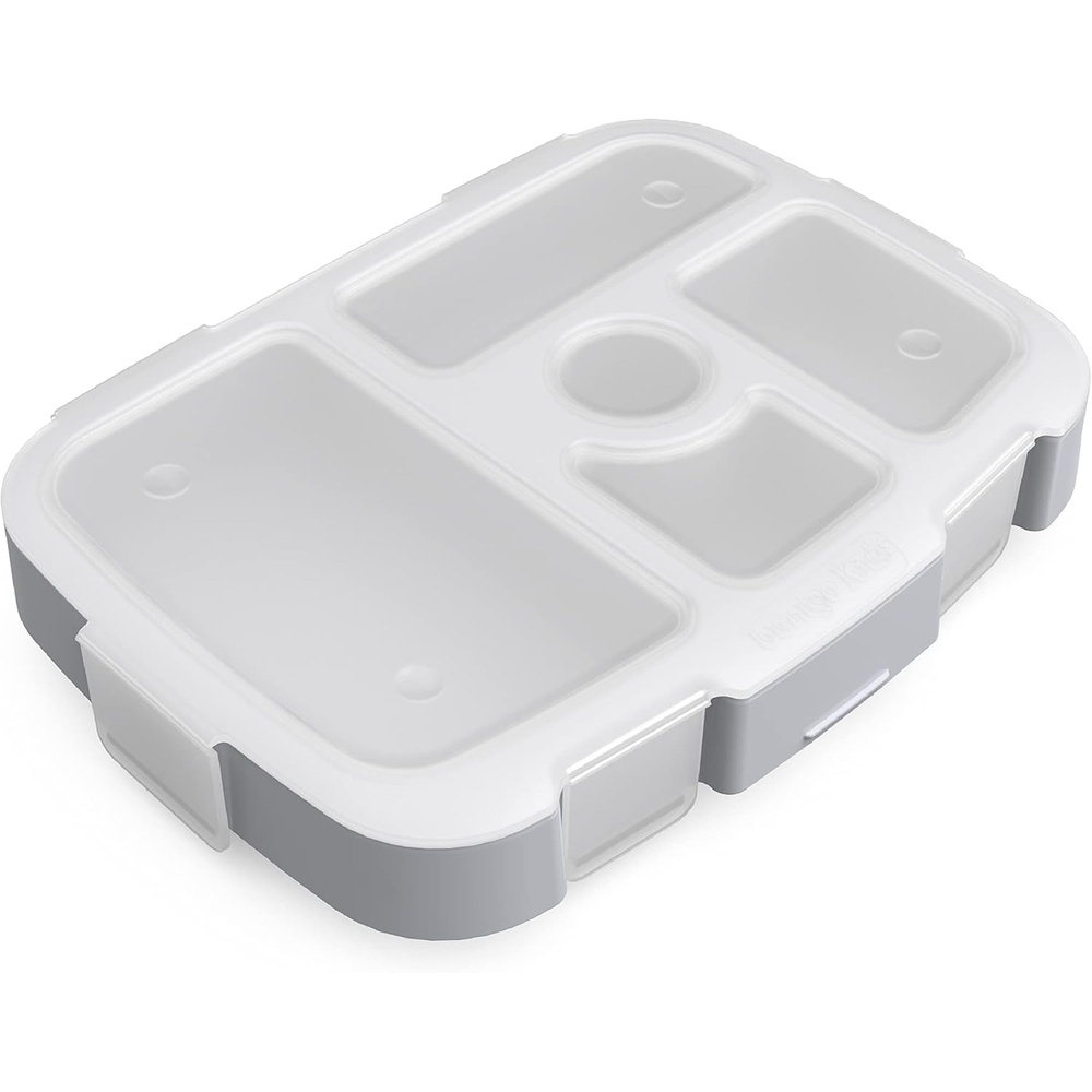 image:imageBentgo Kids Prints Tray with Transparent Cover  Reusable BPAFree 5Compartment Meal Prep Container with BuiltIn Portion Control for Healthy Meals At Home amp On the Go Carousel UnicornsPuppy Love