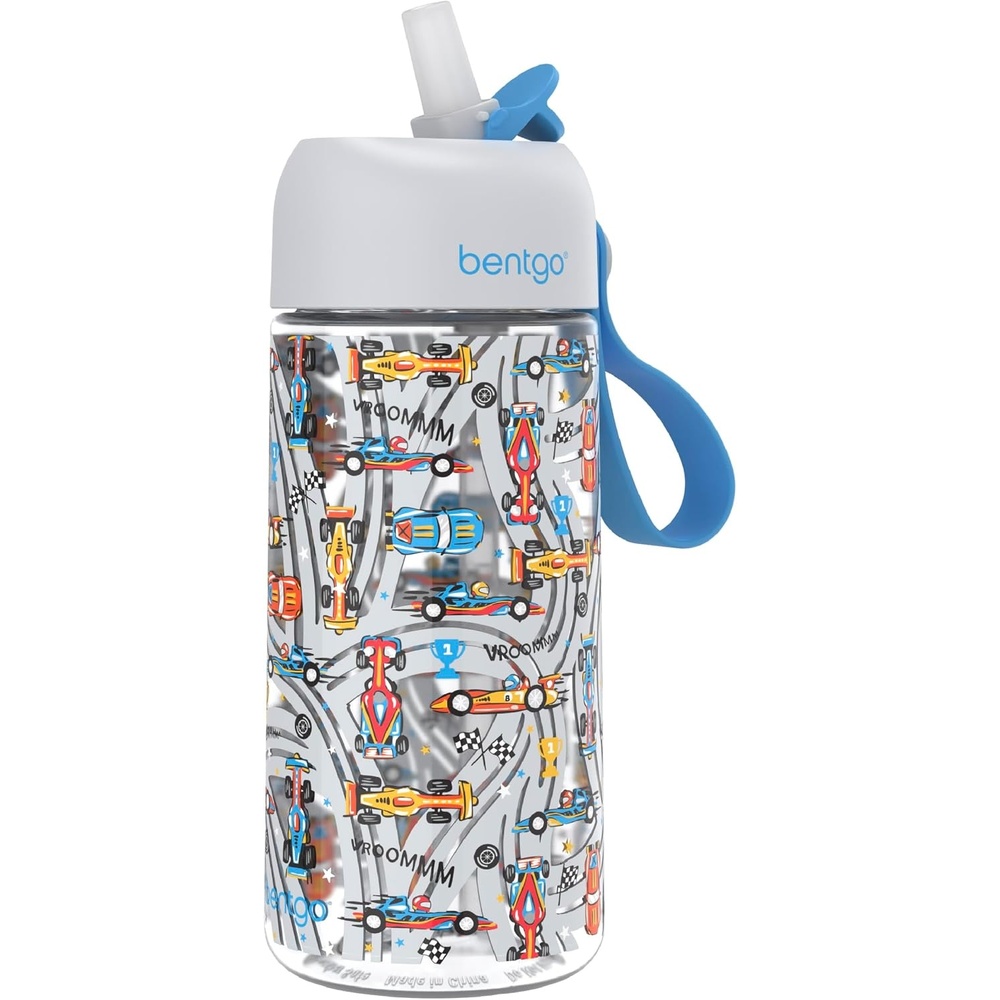 image:imageBentgo Kids Water Bottle  LeakProof Durable Tritan PFAS amp BPAFree 15 fl oz KidsToddlers Ages 3 for School amp Sports Bite amp Sip Spout Carrying Handle Dishwasher Safe NEW Ballet amp BowsRace Cars