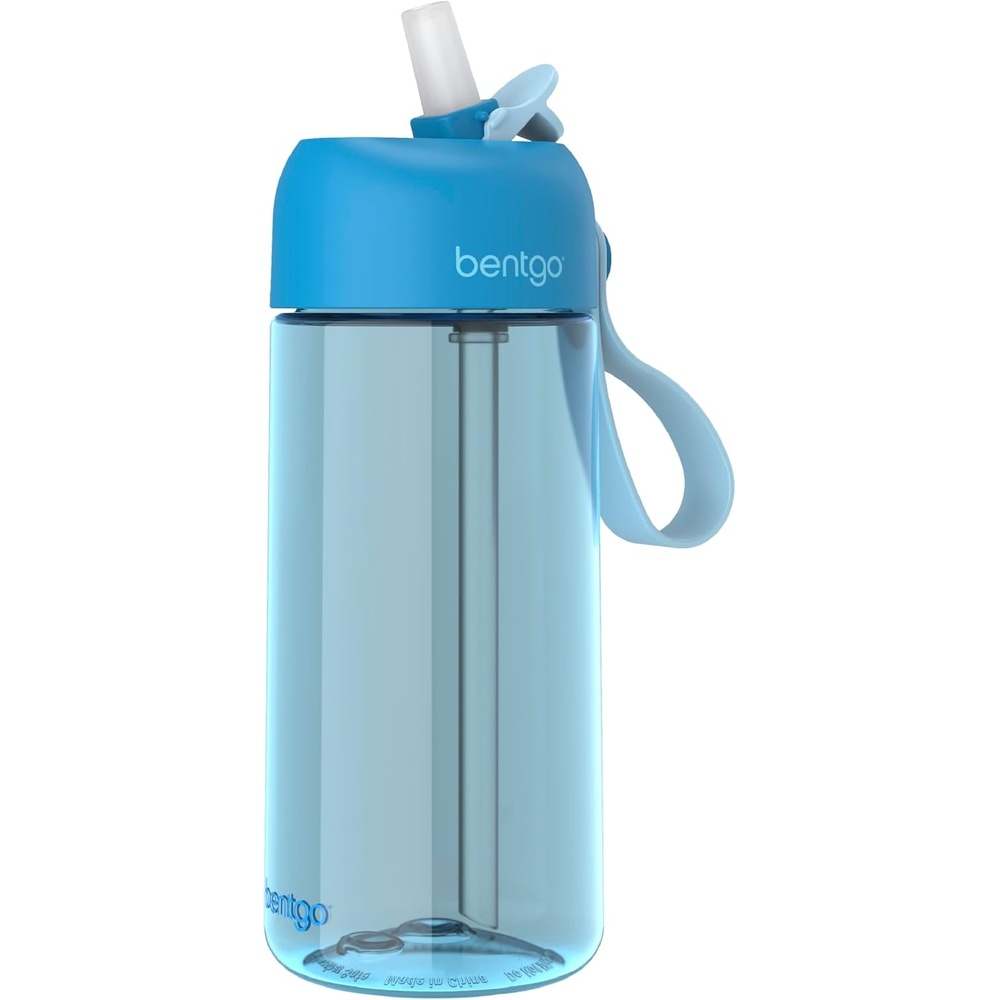 image:imageBentgo Kids Water Bottle  LeakProof Durable Tritan PFAS amp BPAFree 15 fl oz KidsToddlers Ages 3 for School amp Sports Bite amp Sip Spout Carrying Handle Dishwasher Safe NEW Ballet amp BowsBlue