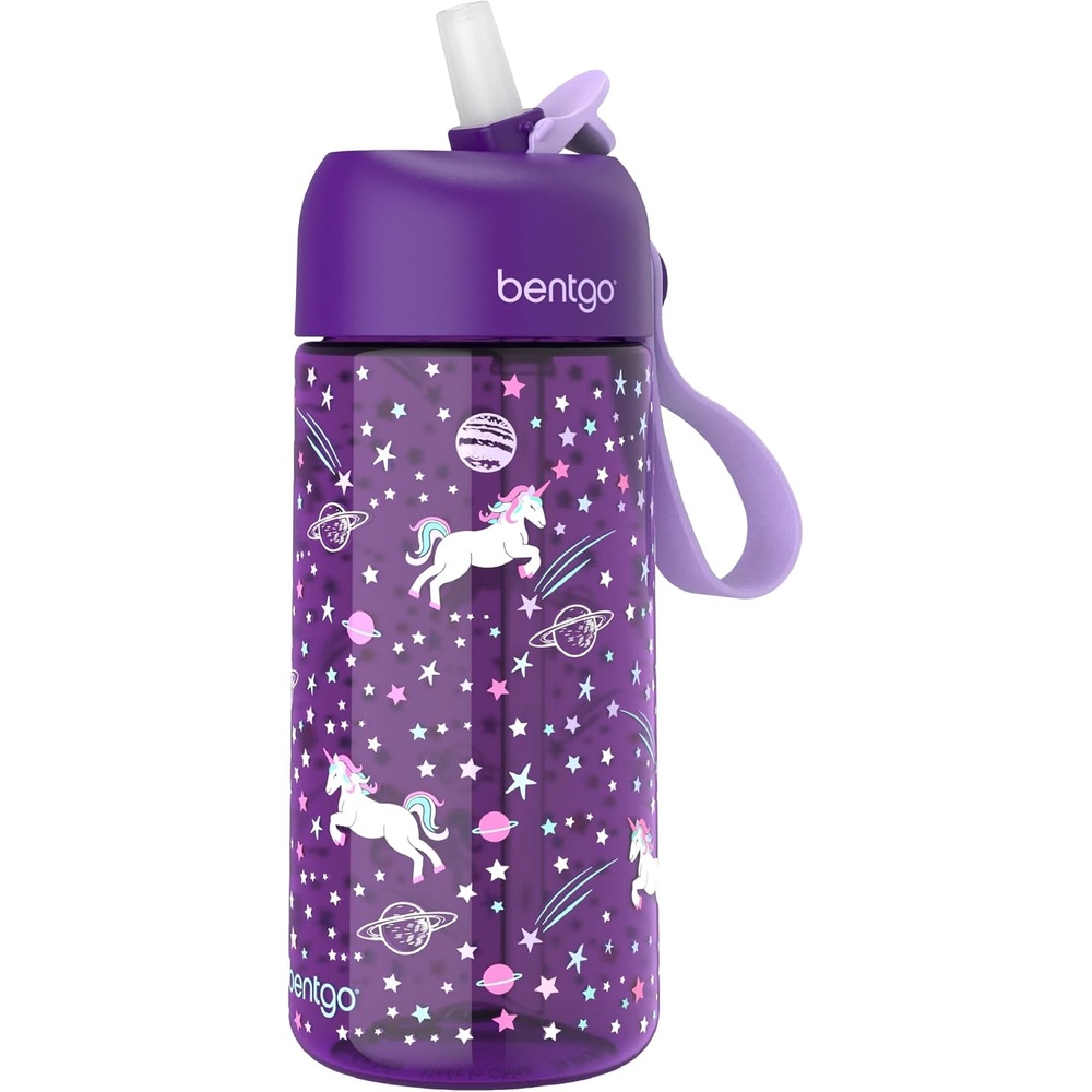 image:imageBentgo Kids Water Bottle  LeakProof Durable Tritan PFAS amp BPAFree 15 fl oz KidsToddlers Ages 3 for School amp Sports Bite amp Sip Spout Carrying Handle Dishwasher Safe NEW Race CarsUnicorn