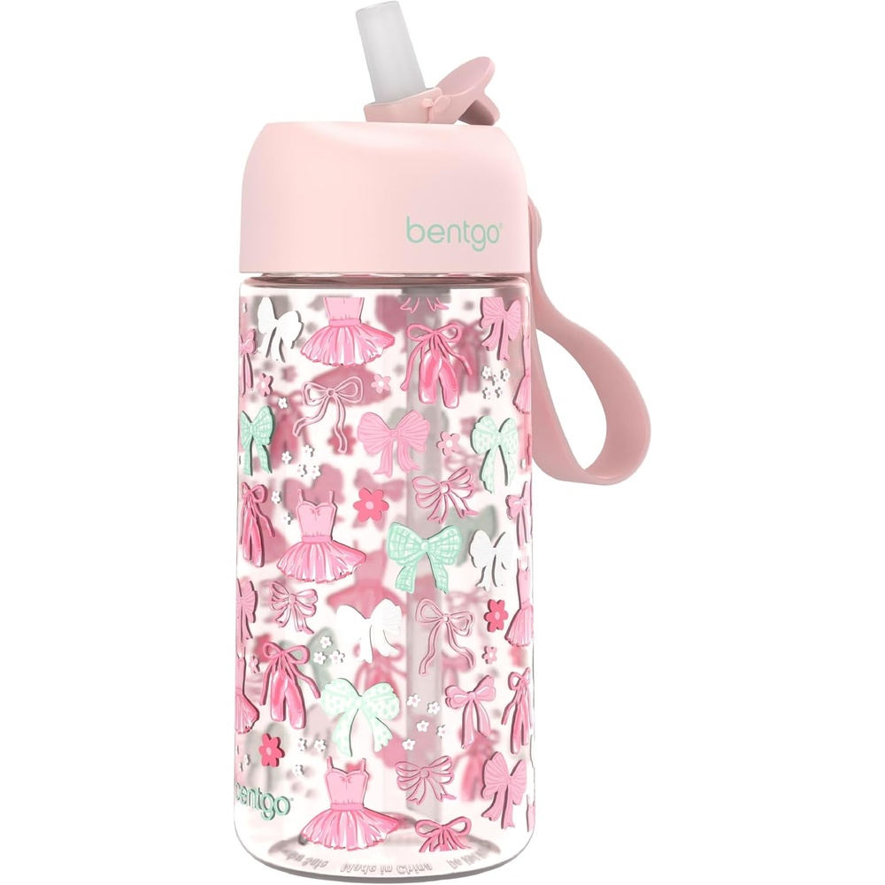 image:imageBentgo Kids Water Bottle  LeakProof Durable Tritan PFAS amp BPAFree 15 fl oz KidsToddlers Ages 3 for School amp Sports Bite amp Sip Spout Carrying Handle Dishwasher Safe NEW Race CarsBallet and Bows