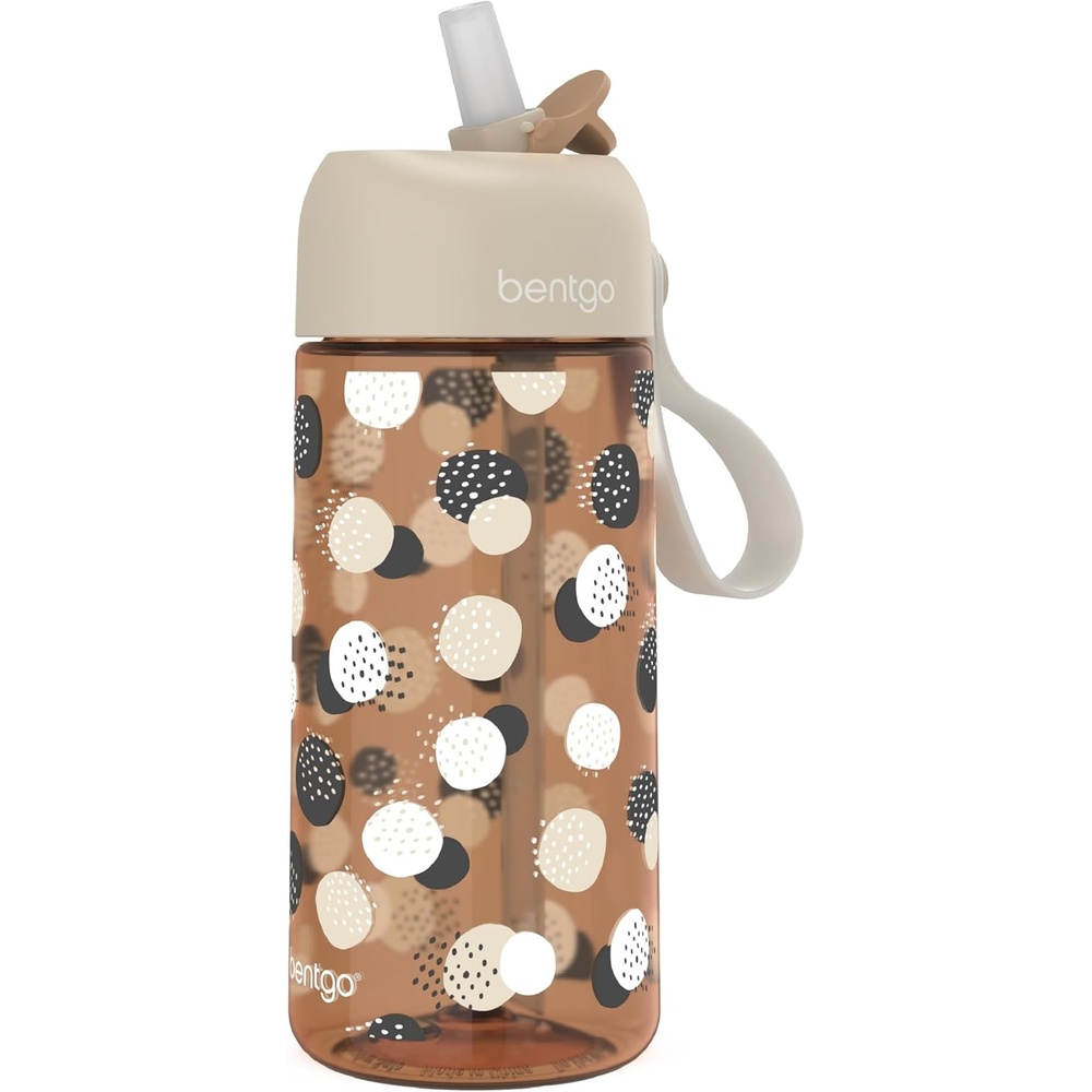 image:imageBentgo Kids Water Bottle  LeakProof Durable Tritan PFAS amp BPAFree 15 fl oz KidsToddlers Ages 3 for School amp Sports Bite amp Sip Spout Carrying Handle Dishwasher Safe NEW Race CarsSpots and Dots