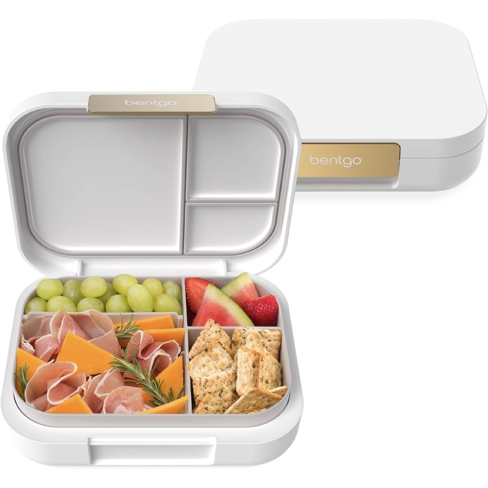 image:imageBentgo Modern  LeakResistant Bento Lunch Box For Adults Teens amp Larger Appetites Reusable BPAFree Meal Prep Container with 3 or 4 Compartments DishwasherMicrowave Safe 5 Cups Dark GrayWhite