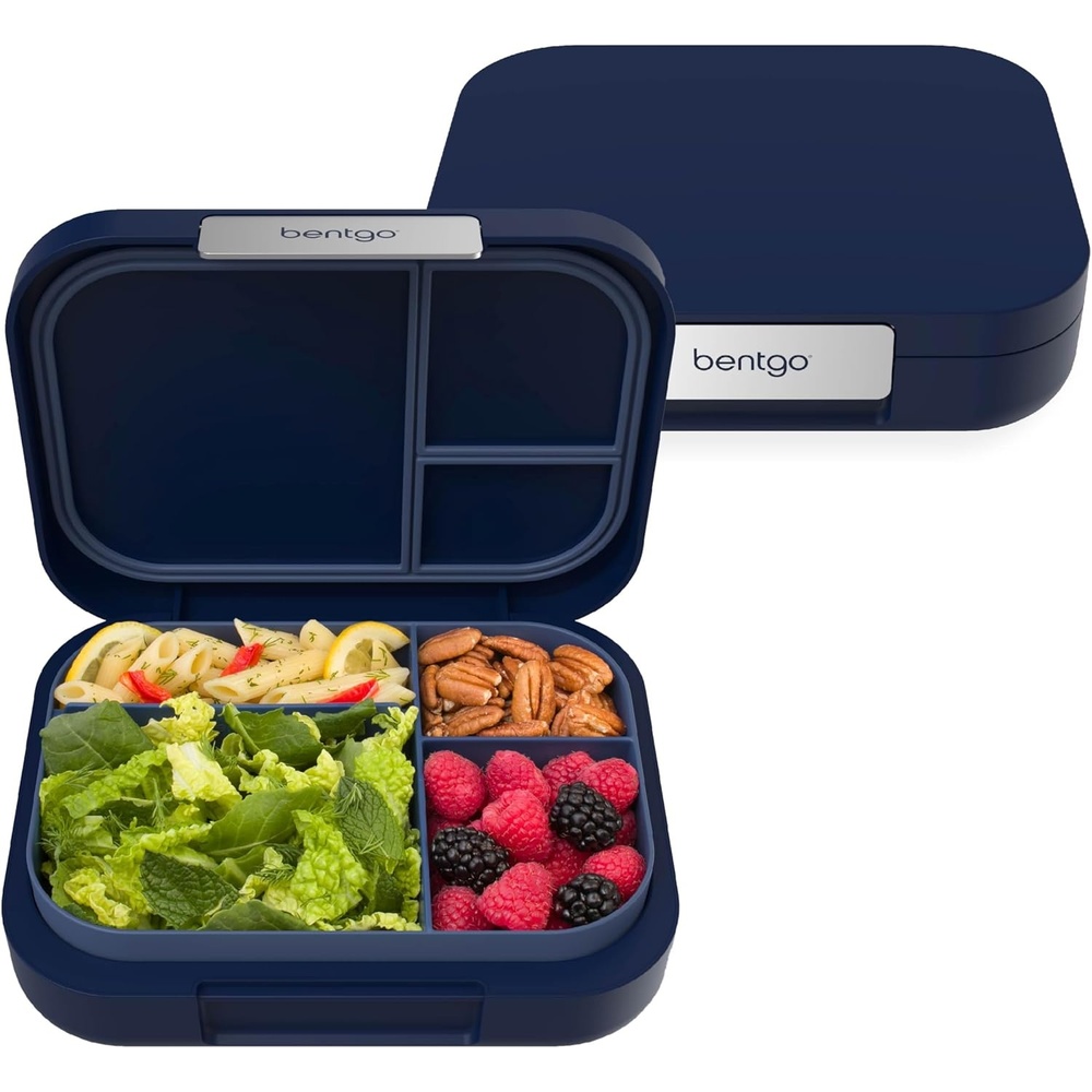 image:imageBentgo Modern  LeakResistant Bento Lunch Box For Adults Teens amp Larger Appetites Reusable BPAFree Meal Prep Container with 3 or 4 Compartments DishwasherMicrowave Safe 5 Cups Dark GrayNavy