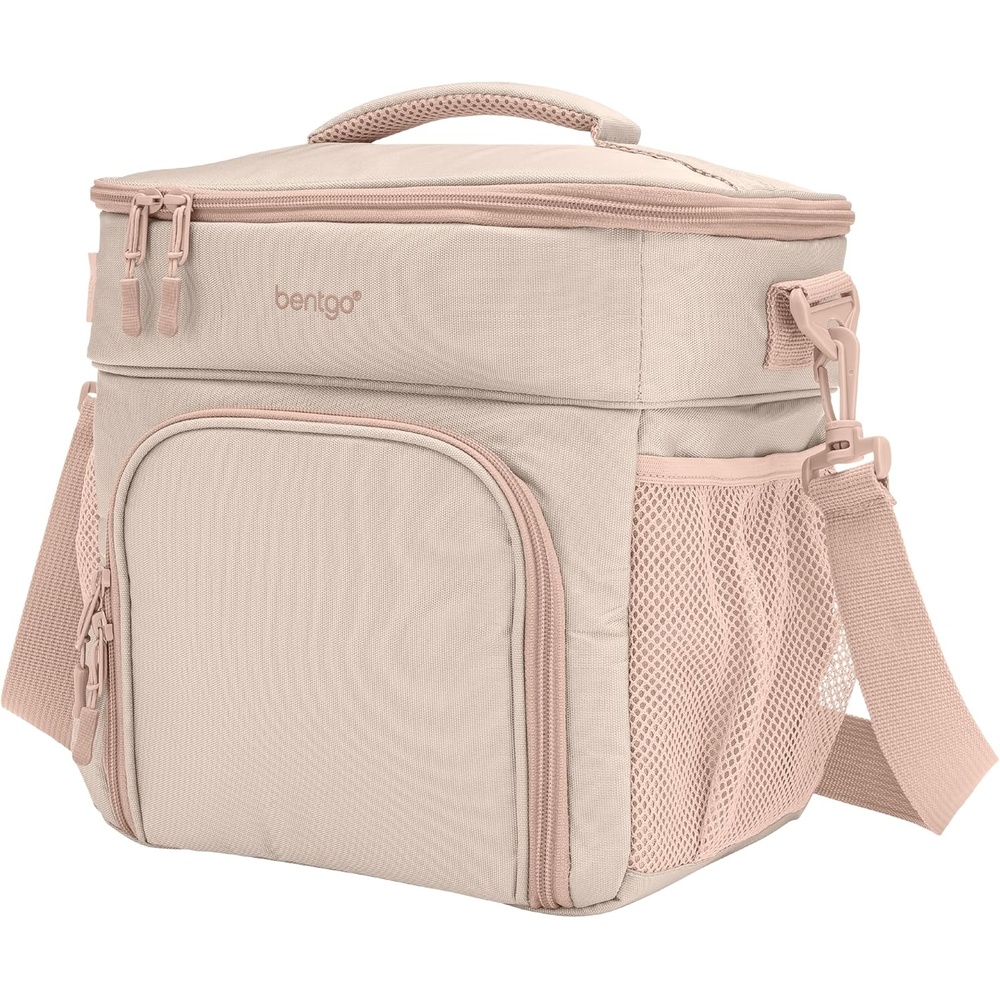 image:imageBentgo Prep Deluxe Insulated Multimeal Bag  Lunch Box Bag Holds 5 Meals Premium Insulation up to 8 Hrs Durable WaterResistant  Large Capacity For Adult Meal Prep BlushSand