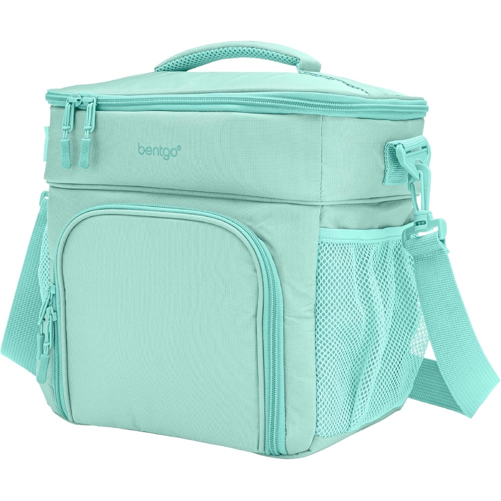 image:imageBentgo Prep Deluxe Insulated Multimeal Bag  Lunch Box Bag Holds 5 Meals Premium Insulation up to 8 Hrs Durable WaterResistant  Large Capacity For Adult Meal Prep BlushCoastal Aqua