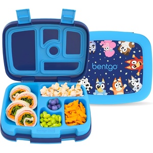 Bentgo + BLUEY Kids Prints Leak-Proof, 5-Compartment Bento-Style Kids Lunch Box – Ideal Portions for Ages 3-7, Durable, Drop-Proof, Dishwasher Safe, & PFAS & BPA-Free Materials (Hearts & Crafts)(Bluey’s Universe)
