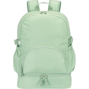 Bentgo 2-in-1 Adult Backpack & Insulated Lunch Bag – Lightweight, Water-Resistant Travel Backpack with 9 Compartments, Laptop Sleeve & Trolley Sleeve for Work & Everyday Use (Obsidian Charcoal)(Clay Green)