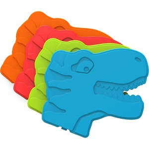 Bentgo Buddies Reusable Ice Packs: Slim Design for Lunch Boxes, Lunch Bags, and Coolers, Quick Freeze, PFAS- and BPA-Free, Multicolored 4-Pack (Dinosaur)(Dinosaur)
