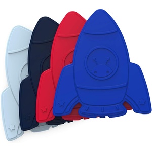 Bentgo Buddies Reusable Ice Packs: Slim Design for Lunch Boxes, Lunch Bags, and Coolers, Quick Freeze, PFAS- and BPA-Free, Multicolored 4-Pack (Dinosaur)(Rocket)