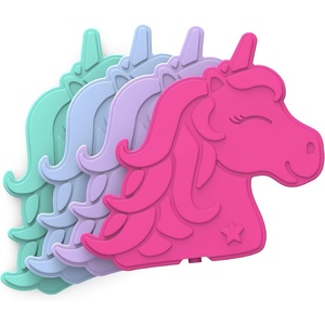 Bentgo Buddies Reusable Ice Packs: Slim Design for Lunch Boxes, Lunch Bags, and Coolers, Quick Freeze, PFAS- and BPA-Free, Multicolored 4-Pack (Dinosaur)(Unicorn)