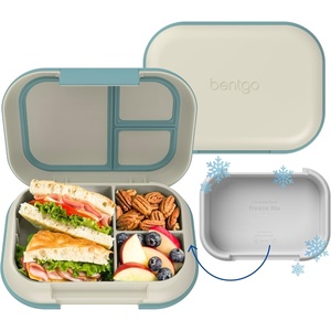 Bentgo Chill Max Leak-Proof XL Lunch Box – Included Ice Pack Keeps Food Cold; 5-Cup Capacity for Adults & Ages 8+, 3 or 4 Compartment Bento Box, BPA-Free, Dishwasher Safe (Bone & Glacier Blue)(Bone & Glacier Blue)
