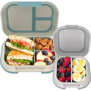 Bentgo Chill Set With Max (Bone & Glacier Blue) and Mini Lunch Box (Crisp Grays)