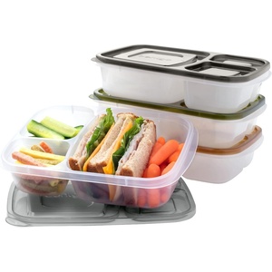 Bentgo Easyboxes – Original Stackable Lunch Boxes – Reusable 3-Compartment Food Containers for Kids and Adults – Bento Lunch Box for Meal Prep, School, & Work – BPA Free, Set of 4 (Classic)(Earth Tones (4-Pack))