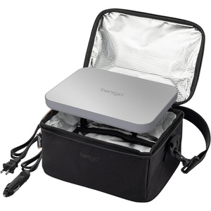 Bentgo Heat – Electric Lunch Bag & Food Warmer for Reheating Meals in Car, at Work & More – Heated Lunch Box Warmer for Adults, Students & Shift Workers, 12V/24V Auto & 120V Wall Cords (Carbon Black)(Carbon Black)