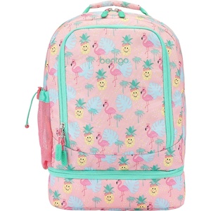Bentgo Kids 2-in-1 Backpack & Insulated Lunch Bag – Durable 16” Backpack & Lunch Container in Unique Prints for School & Travel – Water Resistant, Padded & Large Compartments (Bug Buddies)(Tropical)