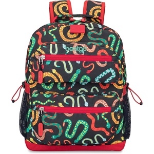 Bentgo Kids Backpack – Lightweight 14” Backpack in Fun Prints for School, Travel, & Daycare, Ideal for Ages 4+, Roomy Interior, Durable & Water-Resistant Fabric, & Loop for Lunch Bag (Dinosaur)(Sssnakes)