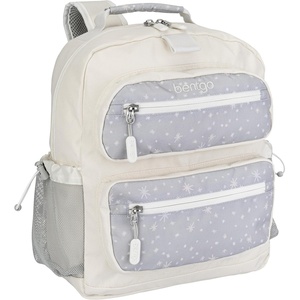 Bentgo Kids Backpack – Lightweight 14” Backpack in Fun Prints for School, Travel, & Daycare, Ideal for Ages 4+, Roomy Interior, Durable & Water-Resistant Fabric, & Loop for Lunch Bag (Dinosaur)(Starry Sprinkle)