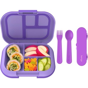 Bentgo® Kids Chill Lunch Box With Kids Reusable Plastic Utensils (Purple)