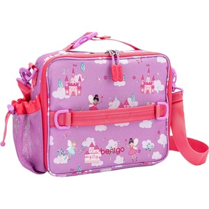 Bentgo Kids Lunch Bag – Double-Insulated, Reusable Lunch Bag for Kids 3+ with Adjustable Strap; Holds Lunch Box/Water Bottle/Snacks; Easy-Clean, Water-Resistant & Pockets (Glitter – Petal Pink)(Fairies)