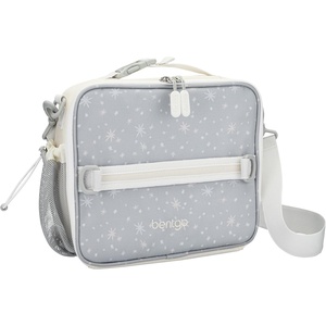Bentgo Kids Lunch Bag – Double-Insulated, Reusable Lunch Bag for Kids 3+ with Adjustable Strap; Holds Lunch Box/Water Bottle/Snacks; Easy-Clean, Water-Resistant & Pockets (Glitter – Petal Pink)(Starry Sprinkle)
