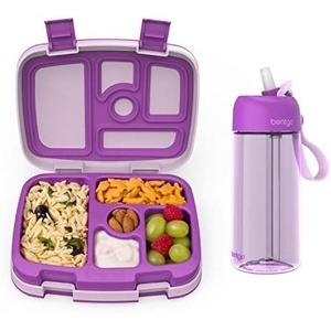 Bentgo® Kids Lunch Box Water Bottle – New & Improved 2023 (Purple)