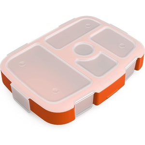 Bentgo® Kids Prints Tray with Transparent Cover – Reusable, BPA-Free, 5-Compartment Meal Prep Container with Built-In Portion Control for Healthy Meals At Home & On the Go (Carousel Unicorns)(Sports)