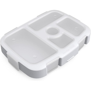Bentgo® Kids Prints Tray with Transparent Cover – Reusable, BPA-Free, 5-Compartment Meal Prep Container with Built-In Portion Control for Healthy Meals At Home & On the Go (Carousel Unicorns)(Bug Buddies)