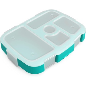 Bentgo® Kids Prints Tray with Transparent Cover – Reusable, BPA-Free, 5-Compartment Meal Prep Container with Built-In Portion Control for Healthy Meals At Home & On the Go (Carousel Unicorns)(Llamas)