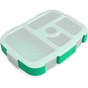 Bentgo® Kids Prints Tray with Transparent Cover – Reusable, BPA-Free, 5-Compartment Meal Prep Container with Built-In Portion Control for Healthy Meals At Home & On the Go (Carousel Unicorns)(Tropical)