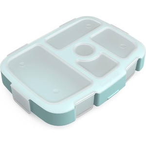 Bentgo® Kids Prints Tray with Transparent Cover – Reusable, BPA-Free, 5-Compartment Meal Prep Container with Built-In Portion Control for Healthy Meals At Home & On the Go (Carousel Unicorns)(Sea Life)