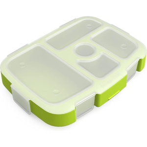 Bentgo® Kids Prints Tray with Transparent Cover – Reusable, BPA-Free, 5-Compartment Meal Prep Container with Built-In Portion Control for Healthy Meals At Home & On the Go (Carousel Unicorns)(Submarines)